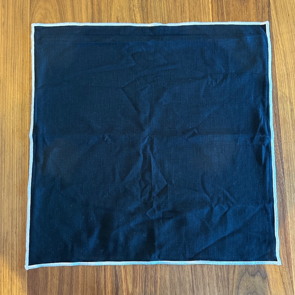 Crate and Barrel Black 23" Merrow Stitch Organic Cotton Pillow Covers (2)